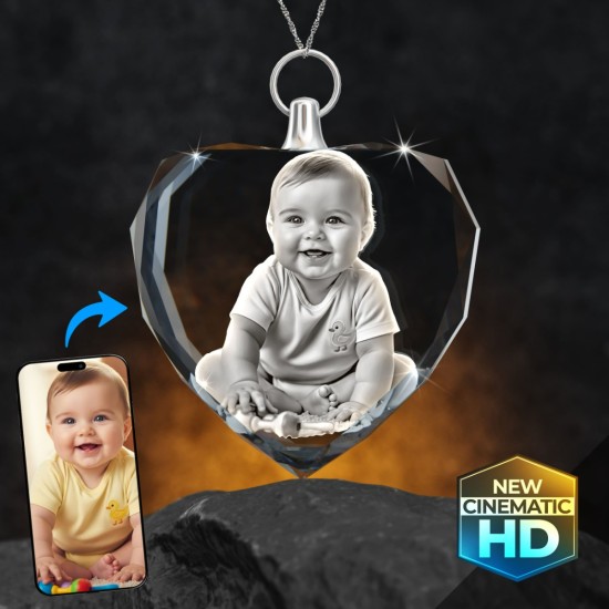 2D Crystal Heart Necklaces main product photo