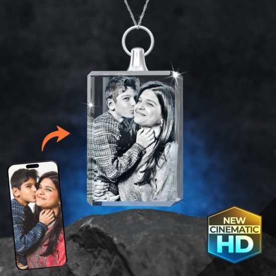 2D Crystal Rectangle Necklaces main product photo