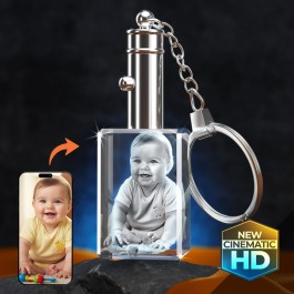 3D Crystal Rectangle Keychains