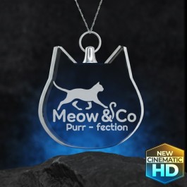 2D Crystal Cat Necklace Award