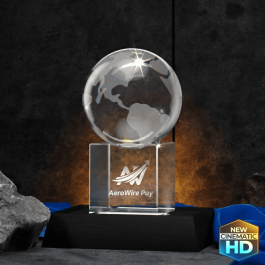 3D Crystal Earth Globe Award
