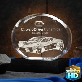 3D Crystal Oval Award