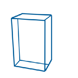 Rectangle Tall Mini Presidential 8.7" x 6.3 x 3.2 / 22x16x8cm