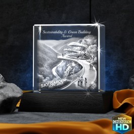 3D Crystal Square Award