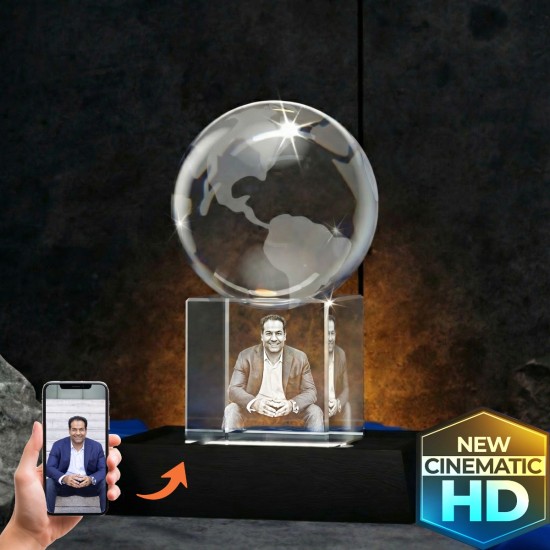 3D Crystal Earth Globe