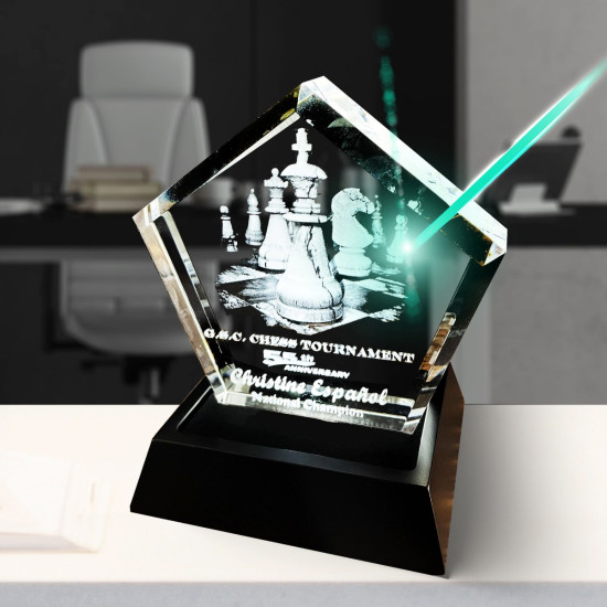 3D Crystal Pentagon Award