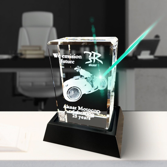 3D Crystal Rectangle Tall Award