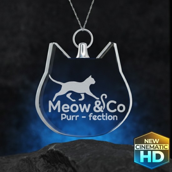 2D Crystal Cat Necklace Award