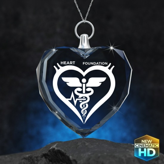 2D Crystal Heart Necklace Award