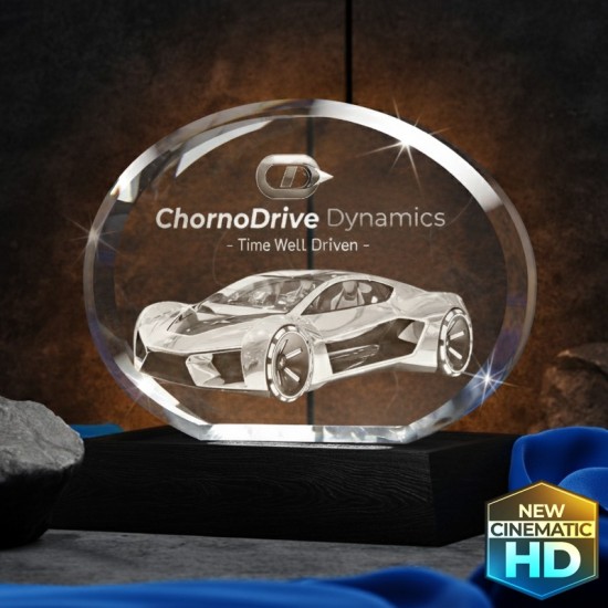 3D Crystal Oval Award