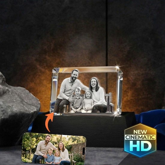 3D Crystal Tapered Rectangle Wide