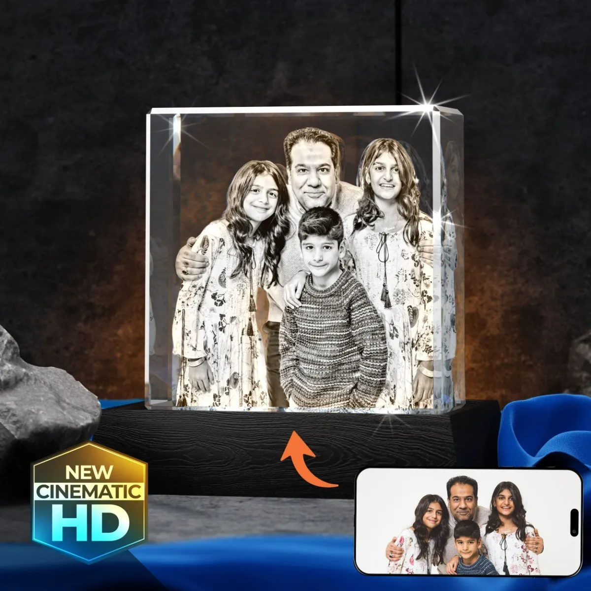 3Dクリスタル 3D Crystal Square | Perfect Personalized Gift for Any Occasion