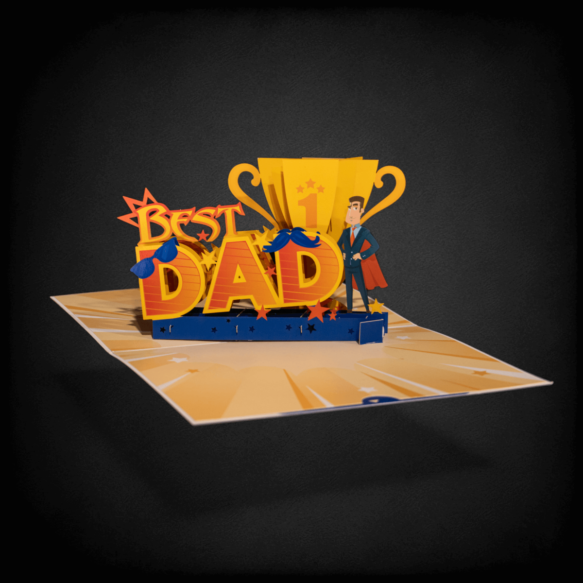 3D #1 Best Dad Pop Card