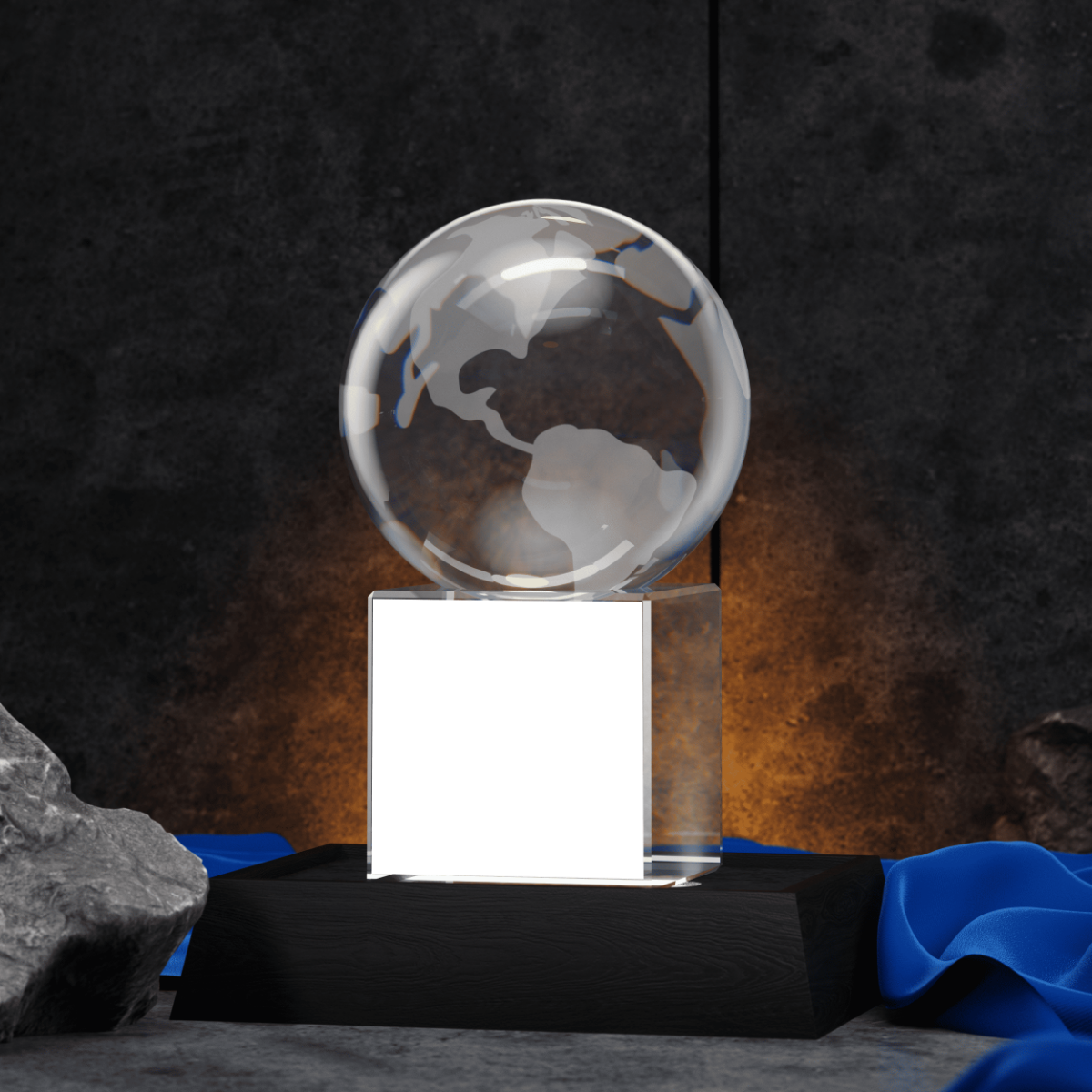 3D Earth Globe | Elegant Personalized Corporate Recognition Gift