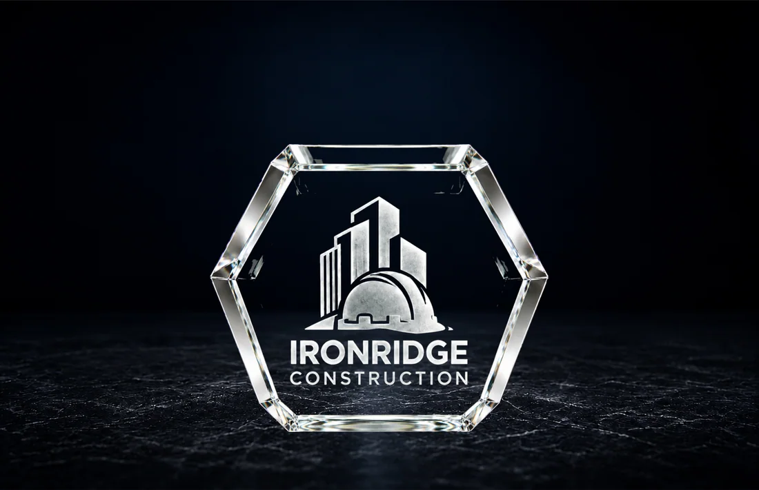 A custom-shaped JetCut3D crystal with 3D laser engraving inside