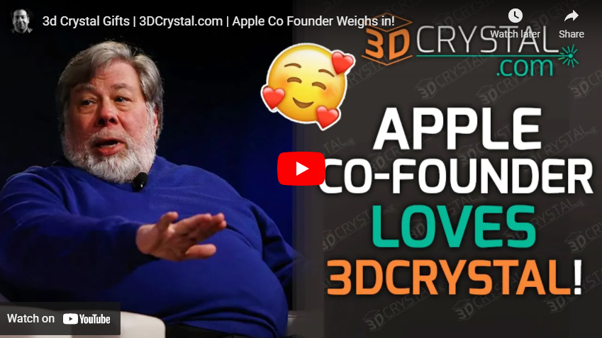 Apple CO-FOUNDER Mr. Steve Wozniak Weighs in on 3dcrystal.com