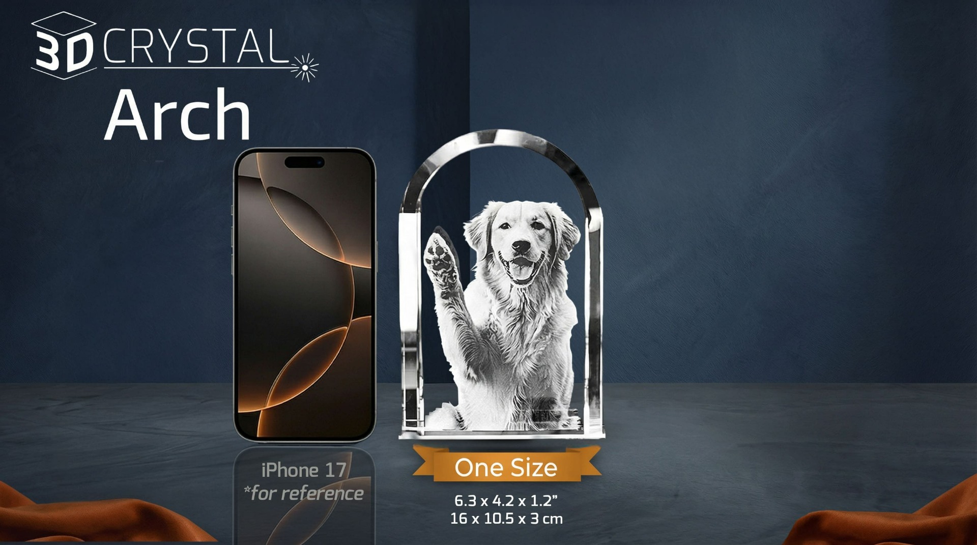 3d Crystal Arch Size Chart