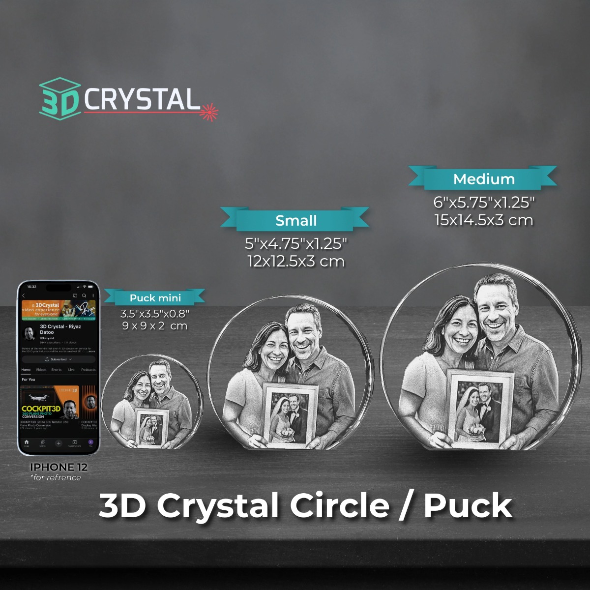 3d Crystal Circle Size Chart