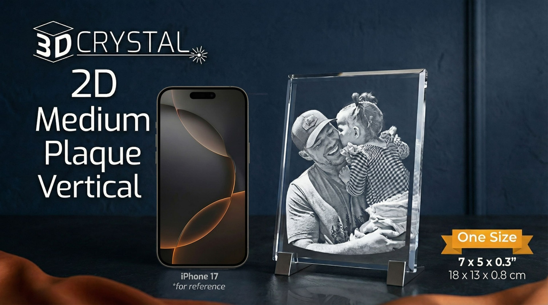 3d Crystal Plaque Vertical Size Chart