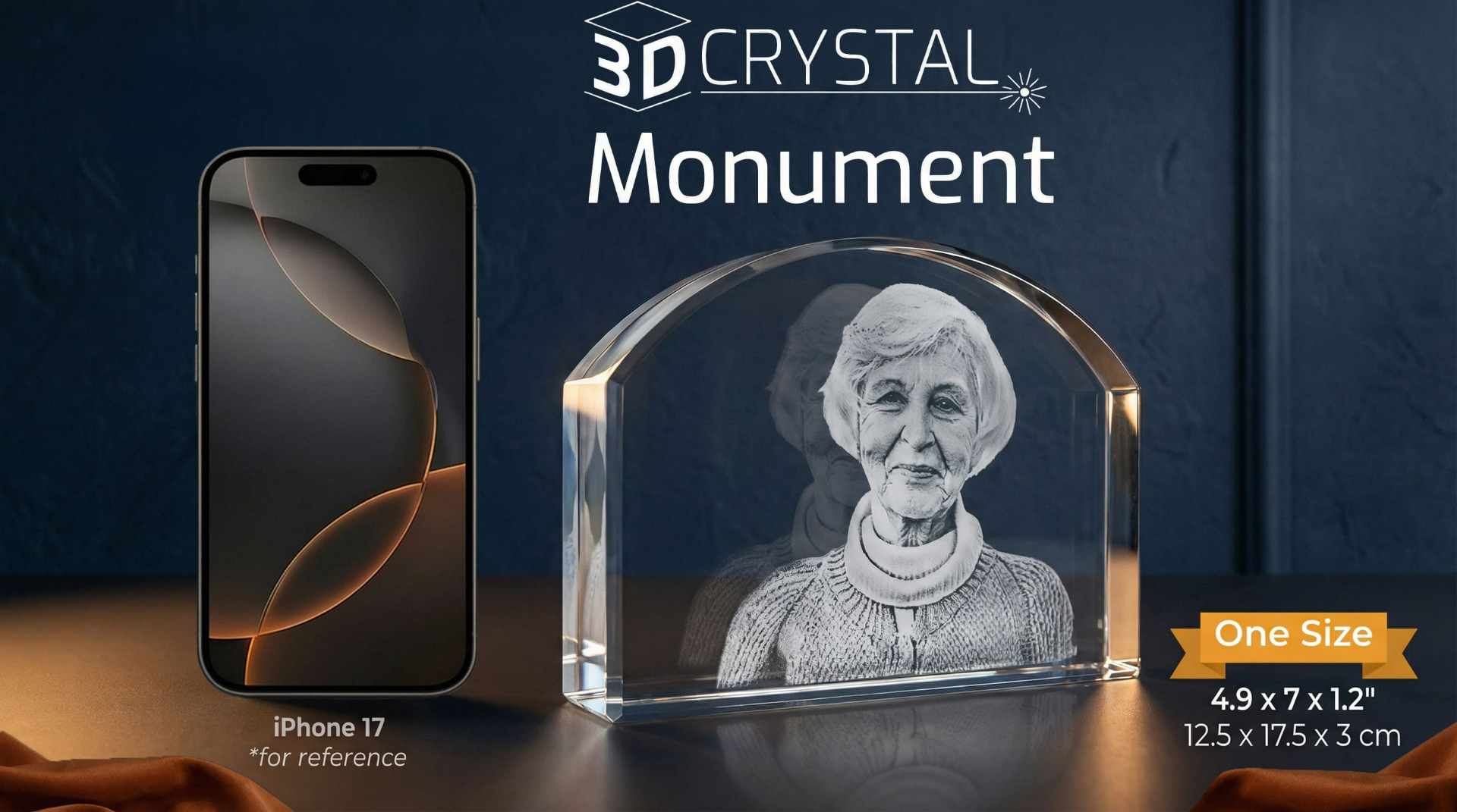 3d Crystal Monument Size Chart