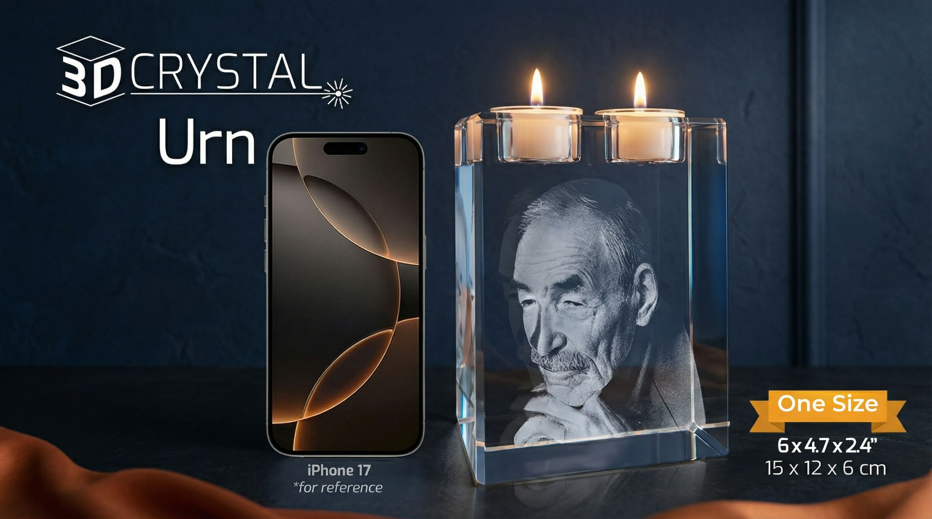 3d Crystal Urn Size Chart